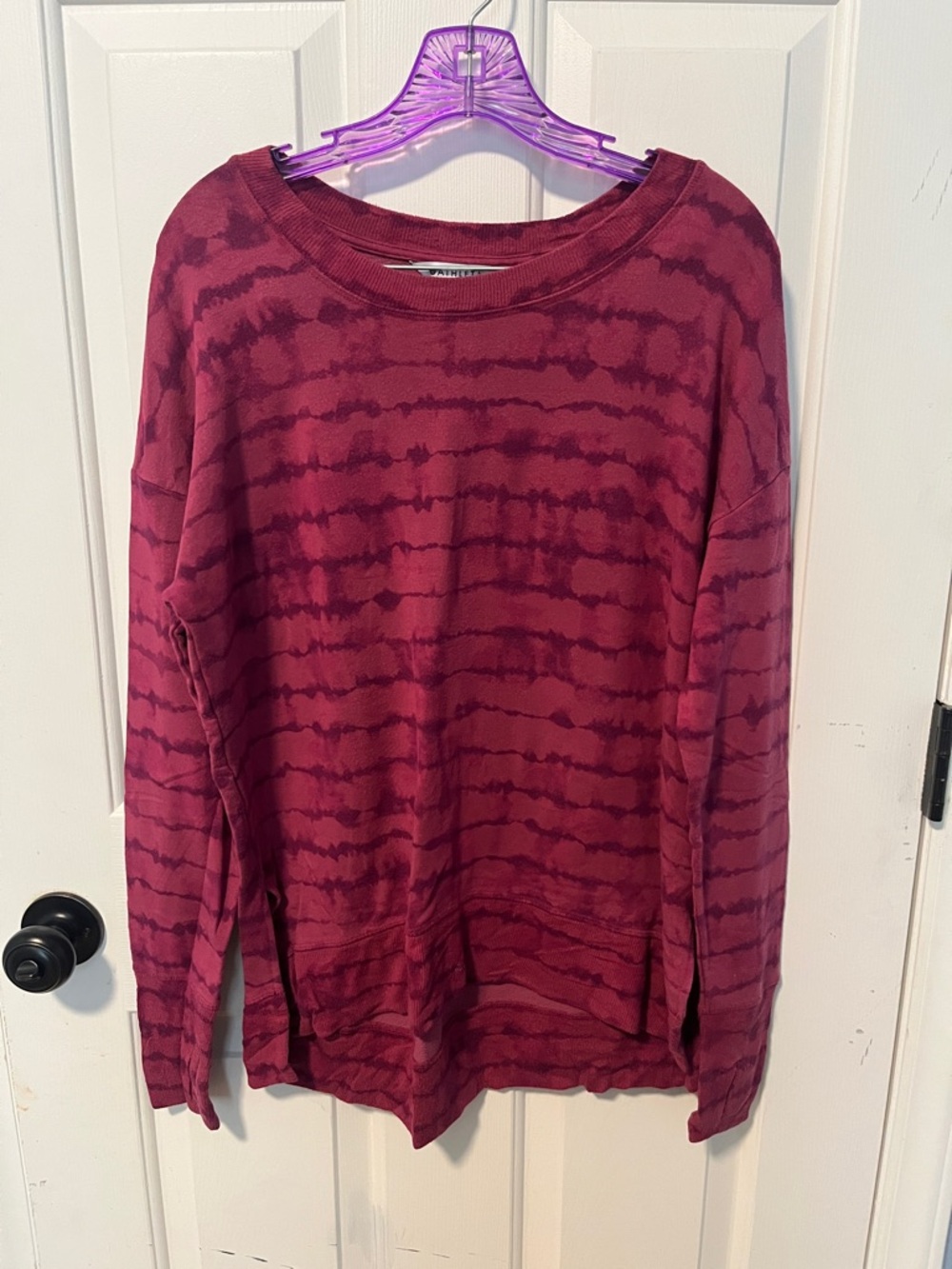 GUC Athleta Tahiti Plum Coaster Luxe Tie Dye Sweatshirt - Sz Medium